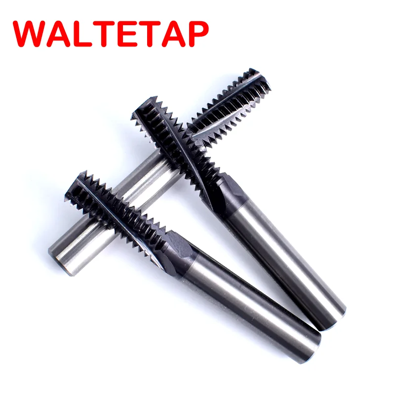 WALTETAP CNC Machine Solid Carbide Full Thread Milling Cutter UNC 10-24 12-24 1/4 5/16 3/8 7/16 UNF 8-36 10-32 12-18