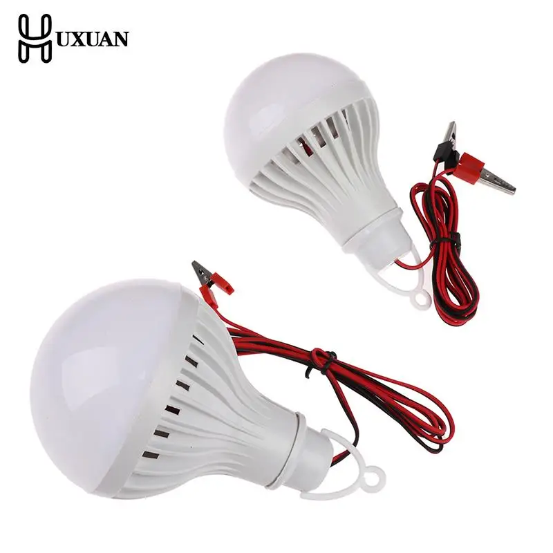 

12v LED Lamp Portable Led Bulb 3W 5W 7W 9W 12W Outdoor Camp Tent Night Fishing Hanging Light Emergency Cold White