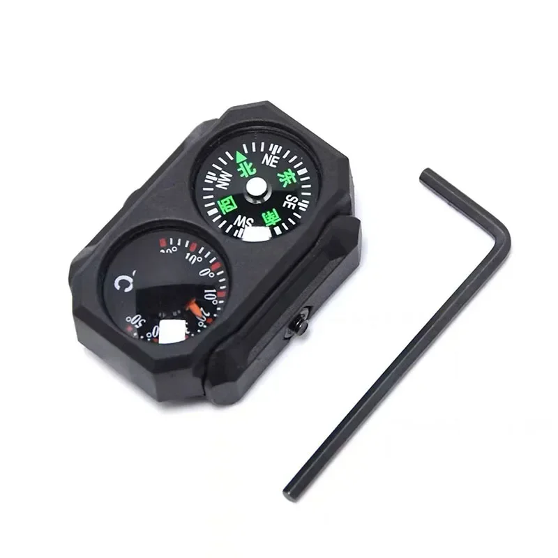 

Маленький уличный компас для кемпинга, альпинизма, ориентирования на открытом воздухе, кросс-кантри, компас и термометр, универсальный, 20 мм
