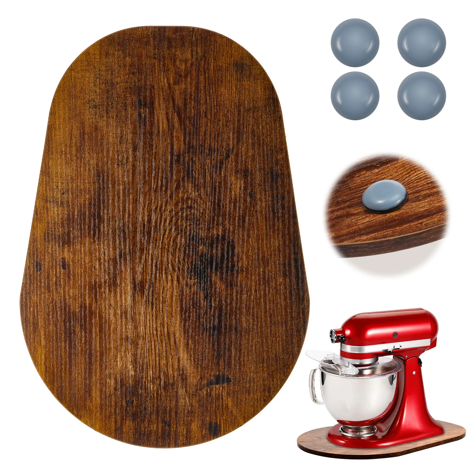 Holz/Acryl Mixer-Gleitmatte Küchengeräte-Transportunterlage Gleitbrett für 4,5-5QT/5-7 Qt Kippkopf-Standmixer