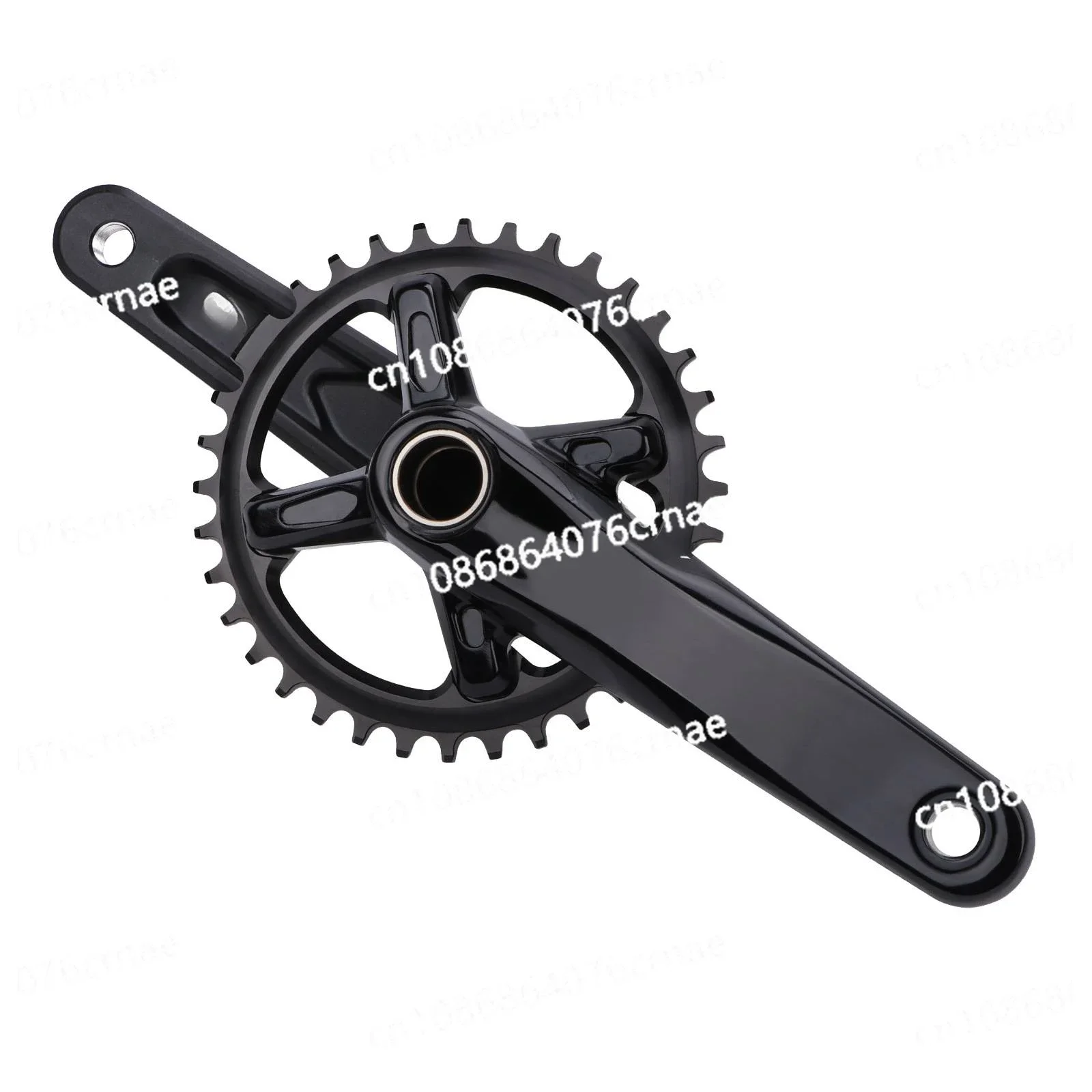 Mountain Bike Crank, Hollow Integrated Crank Tooth Tray 9-12 Speed Positive and Negative Tooth Single Disc