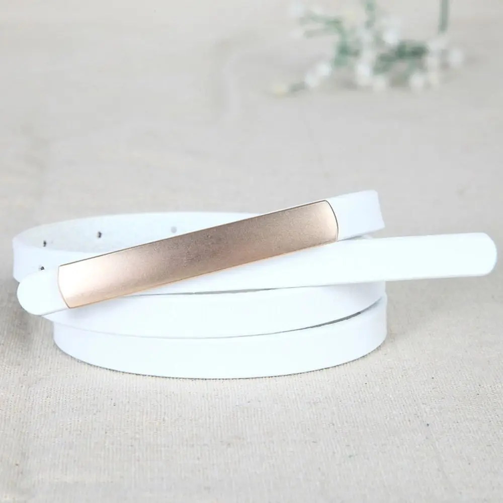 

Casual Versatile Genuine Leather Belt Luxury Design Women Thin Waist Strap Trouser Dress Belts