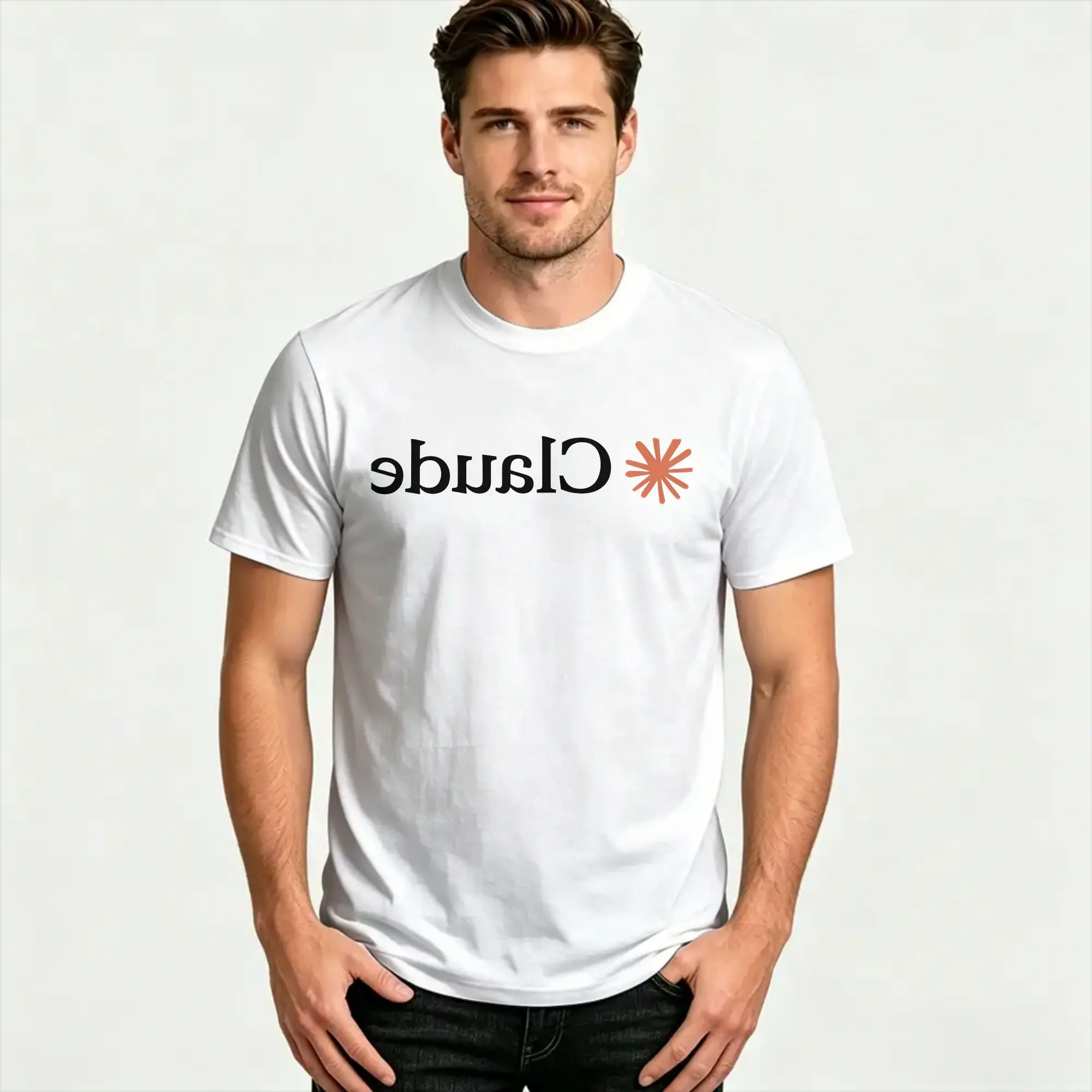 Anthropic Claude Sonnet T-Shirt for Men  Vintage 100% Cotton Tees Round Neck Short Sleeve T Shirt Graphic Printed Clothing