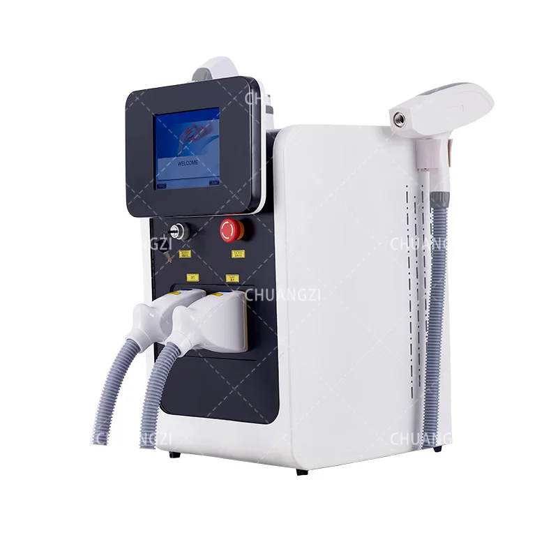 OPT 3 In 1 Machine IPL Lase Hair Removal Picosecond Tattoo Pigment Removal RF Anti-aging Handle One Machine Three Uses