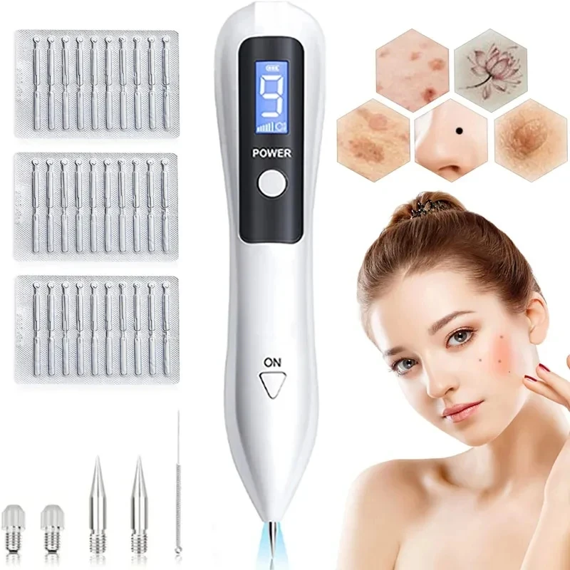 Caneta portátil para cuidados com as manchas da pele, nível ajustável, ferramenta de beleza para refinar a pele, display led, dispositivo pessoal para cuidados com a pele