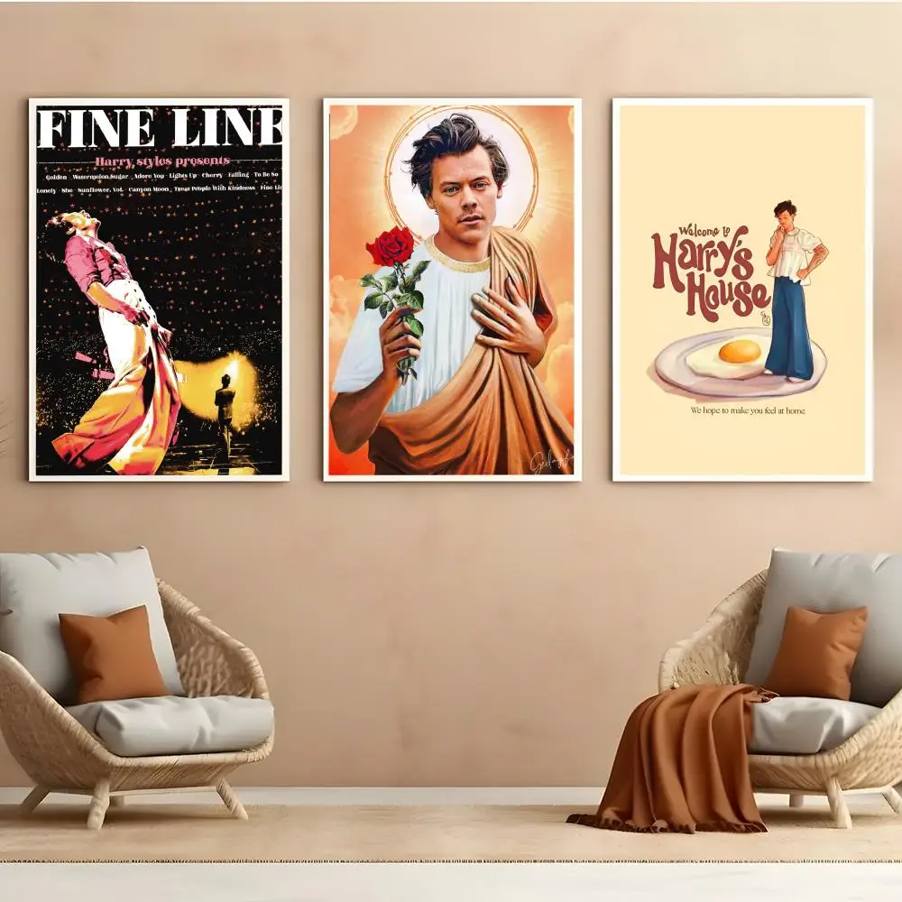 H-Harry Edward Poster HD Anime Hot Theme Singer/OST/Movie-Waterproof Self-Stick Home Decor