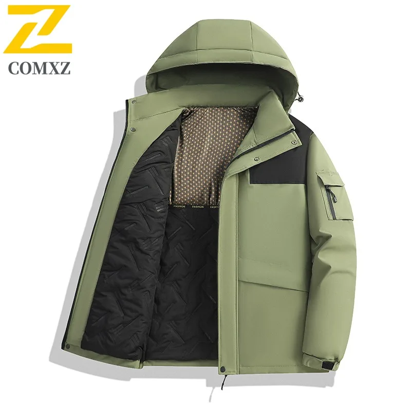 

COMXZ 2025 Winter Men Women​ Outdoor Graphene Cotton Jacket Couple Hooded Cold-Resistant Casual waterproof windproof Outerwear