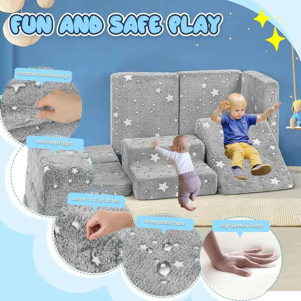 Soft Foam Climbing Blocks for Toddlers 1-3 Years, Safe Indoor Play, Ideal for Crawling and Exploration, Baby Gym/Playground Set