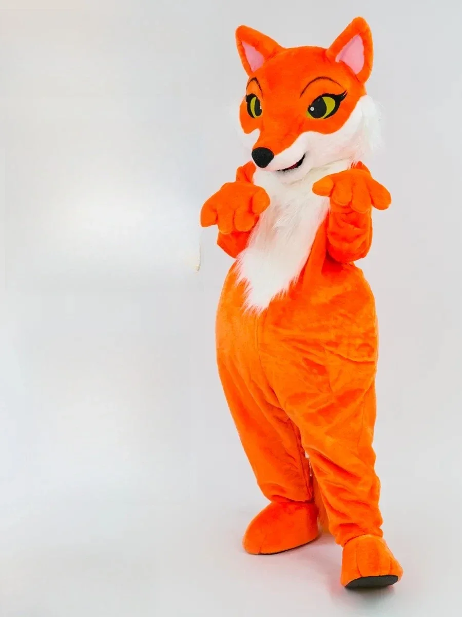 البرتقال شقيقة الثعلب زي التميمة مثير الحيوان تأثيري البدلة لجميع القديسين عيد الميلاد حفلات تنكرية المشي الدعائم الملحقات #4
