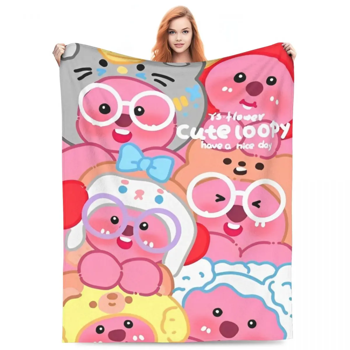 

Korea Zanmang Loopy Flannel Blanket Soft Warm Throw Blanket for Couch Chair Picnic Street Trend Bedspread Sofa Bed Cover
