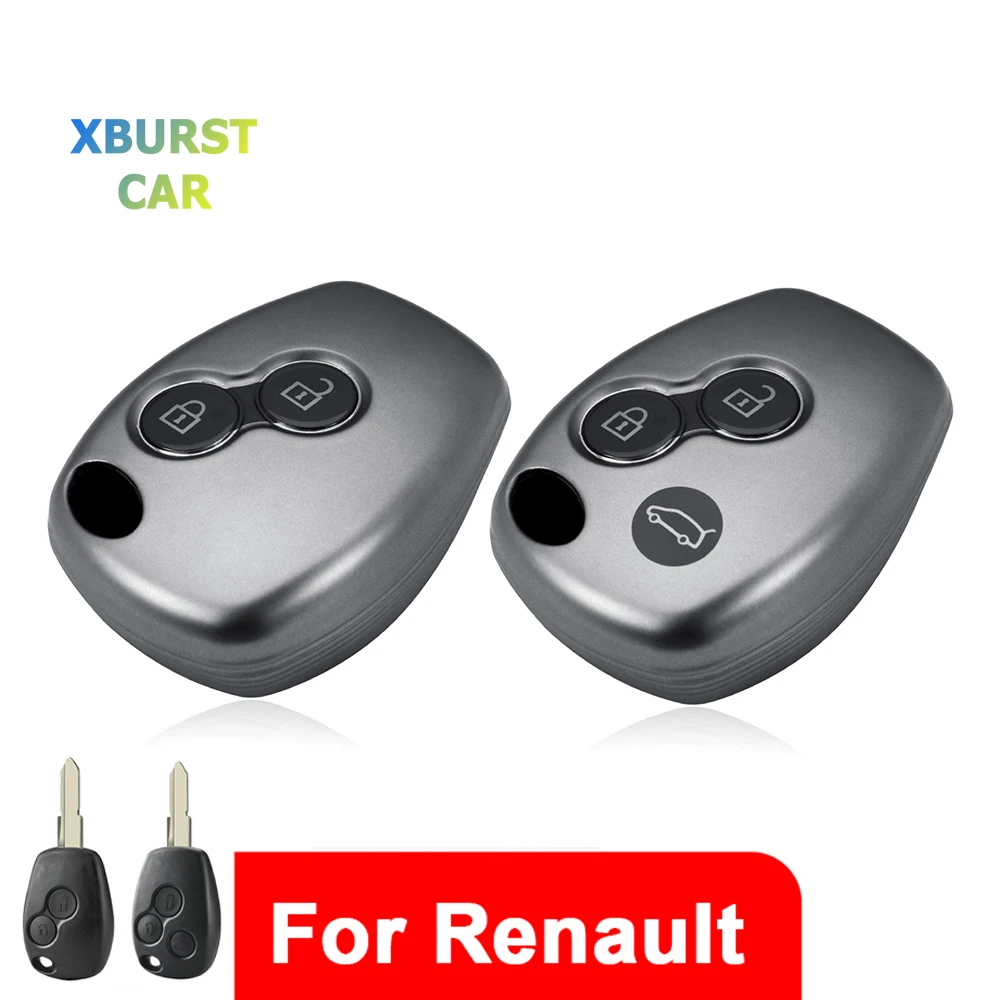 3 knoppen Afstandsbediening Autosleutel Case, Fit Voor Renault Clio 5 Twingo Logan 2021 Stepway, Fit Voor Dacia Sandero Stepway 2021 Duster Key Cover, B model zwart
