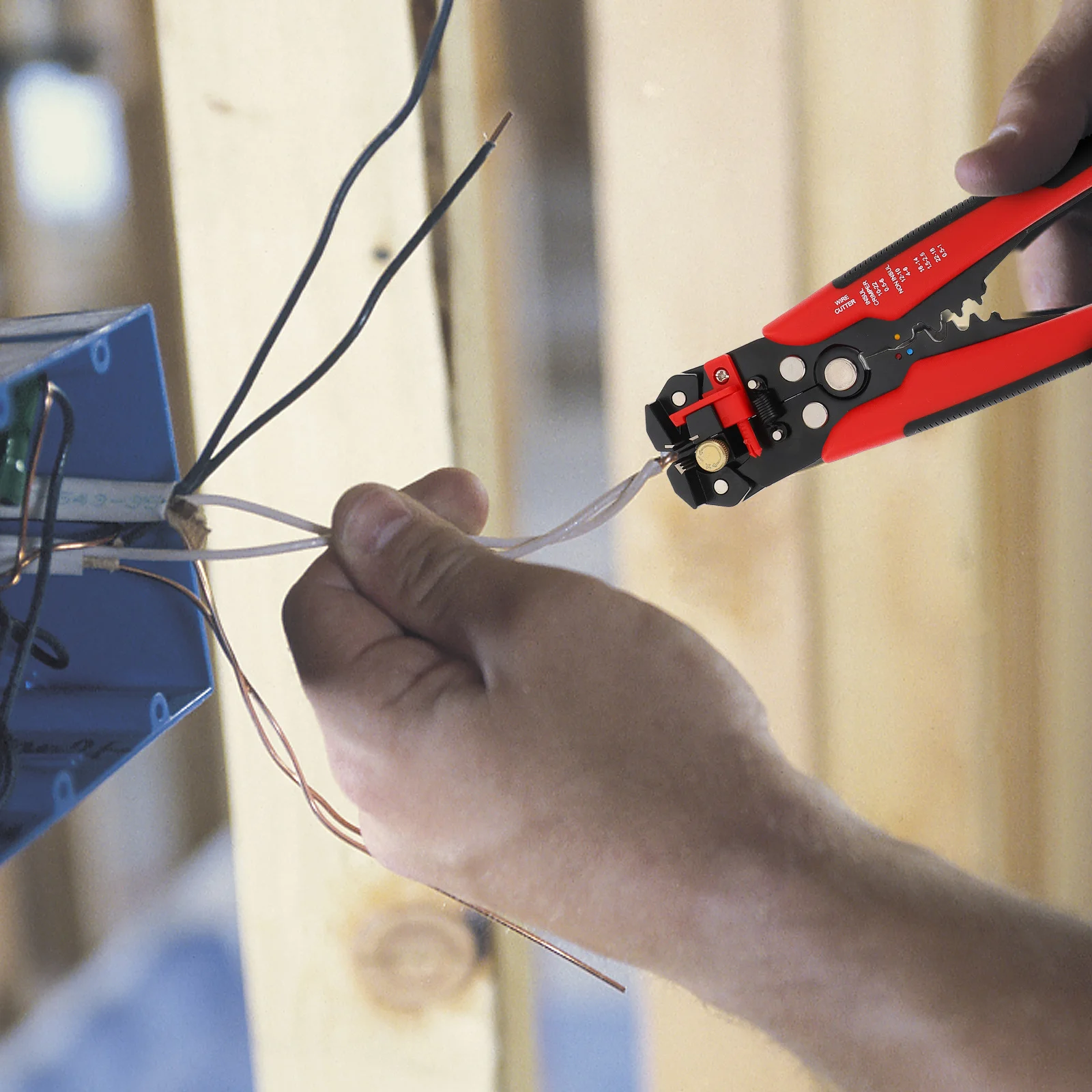 1세트 와이어 스트리퍼 콤비네이션 키트 내구성 있는 합금강 절연 드라이버 인체공학적 핸들 와이어 터미널 크림핑 도구