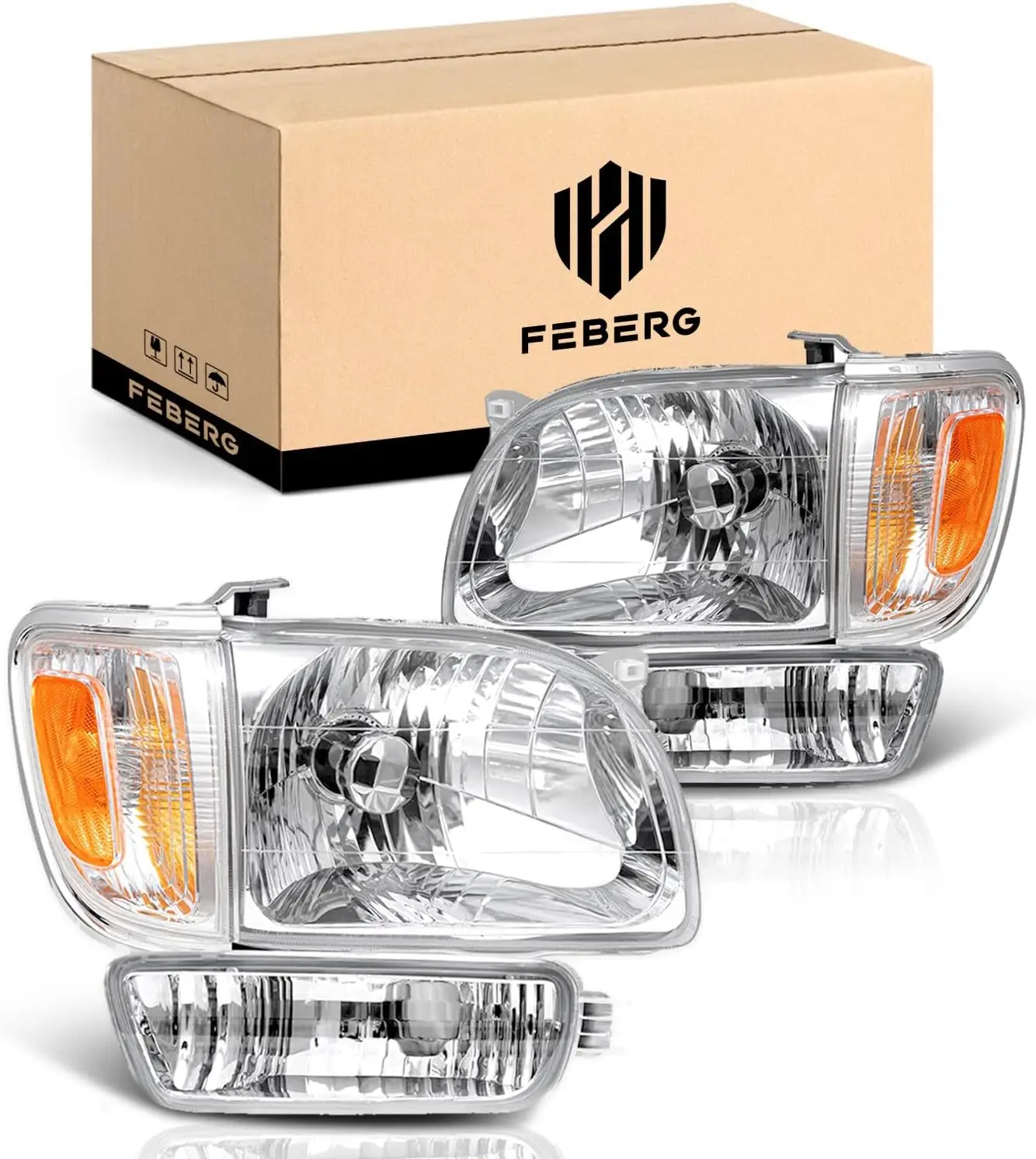 

[OE Style Anti-Yellowing for 2001-2004 Tacoma Headlights Assembly Replacement for 01 02 03 04 Tacoma Headlight+Corner Parking Si