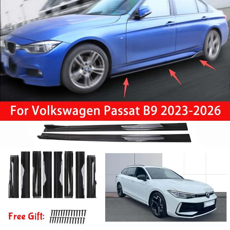 

For Volkswagen Passat B9 2023-2026 Side Skirt Extension Splitter Lip Racing Modified Side Spoiler
