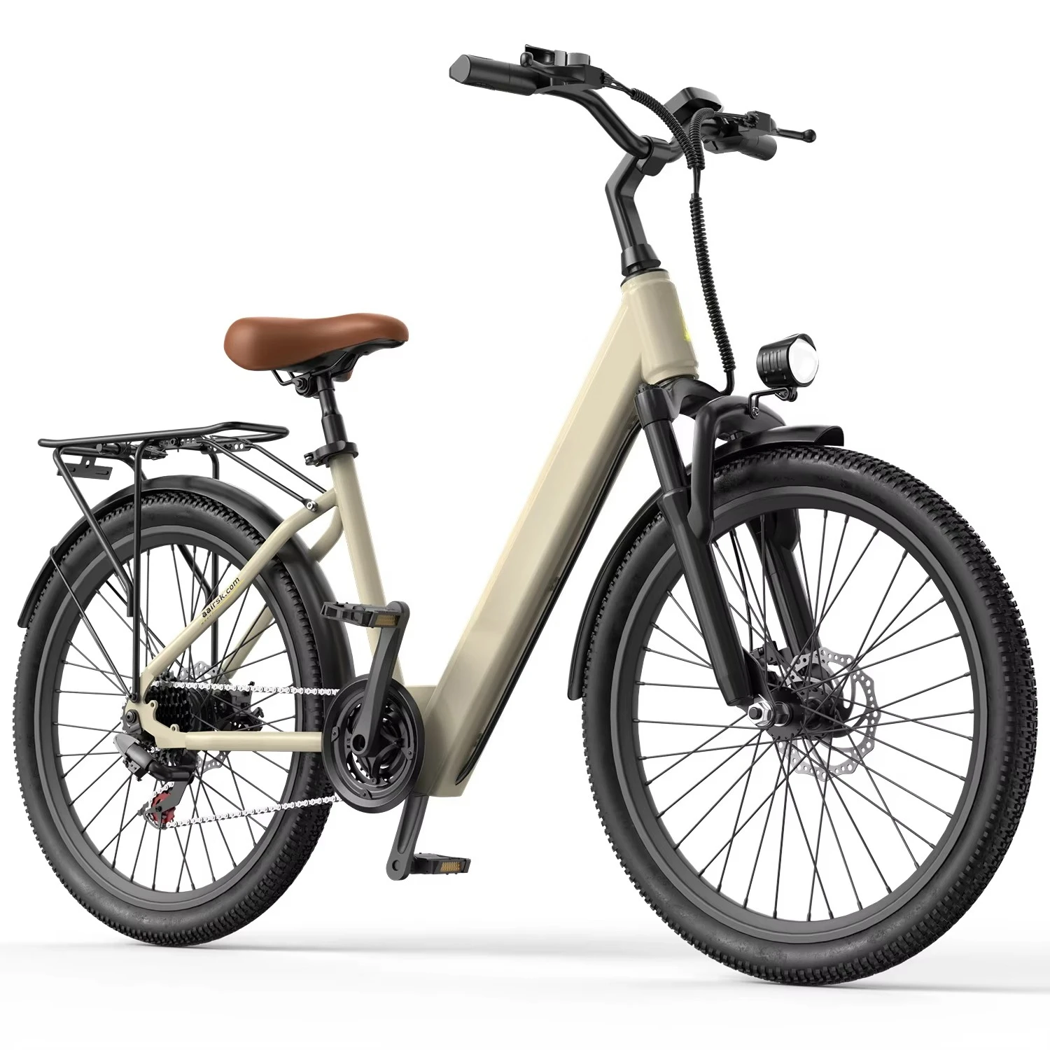 

26-Inch Electric Smart Ebike Urban Commute Carbon Steel City Bike 400W Rear Wheel Motor 36V 13ah Battery 45km Range Digital