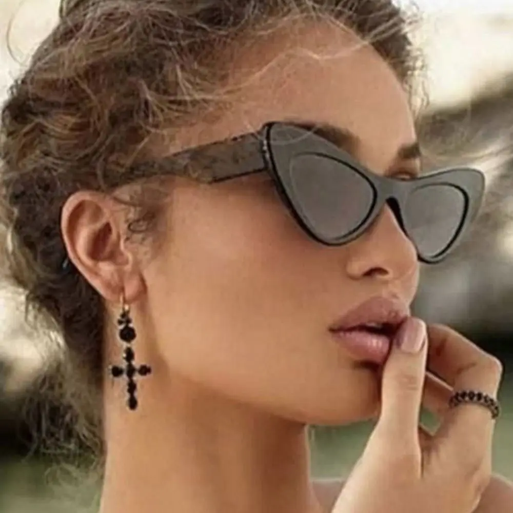 Fashion Cat Eye Sunglasses for Women 2023 New Trendy The Latest Personality Ins Net Red Glasses UV400 Outdoor Street Shop