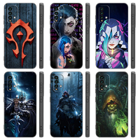 W-World Of W-Warcraft Jinx Black Silicone Phone Case For Xiaomi Redmi A1 A2 Plus K60 Pro 10 13C 5G 9A 9C 9T 10C 12C TPU Cover