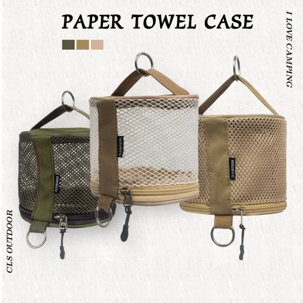 

Outdoor Camping Tissue Case With Hook Portable Hanging Napkin Holder Toilet Paper Storage Box for Camping Picnic Hiking Gift