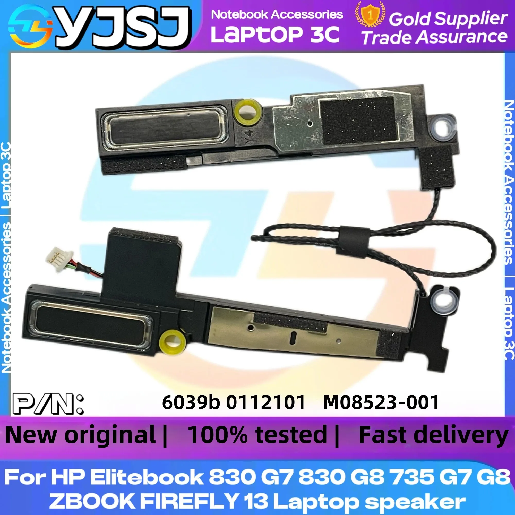 New Original Laptop speaker for HP Elitebook 830 G7 830 G8 735 G7 G8 ZBOOK FIREFLY 13 built-in speakers 6039B0112101 M08523-001