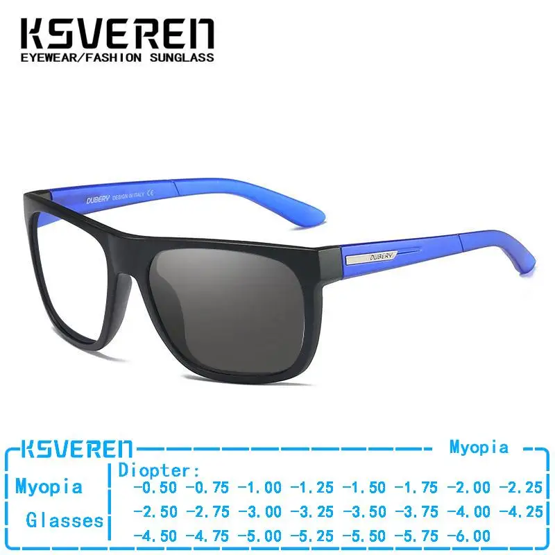 

Trendy Sports Square Photochromic Myopia Glasses Men Designer Prescription Optical Eyewear Outdoor Color Changing Glasses