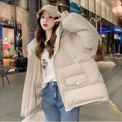 Women Hooded Cotton-padded Thickened Warm Coat Pocket Casual Parkas Zipper Cardigan For Women Thermal Jacket 2024 Fall Winter