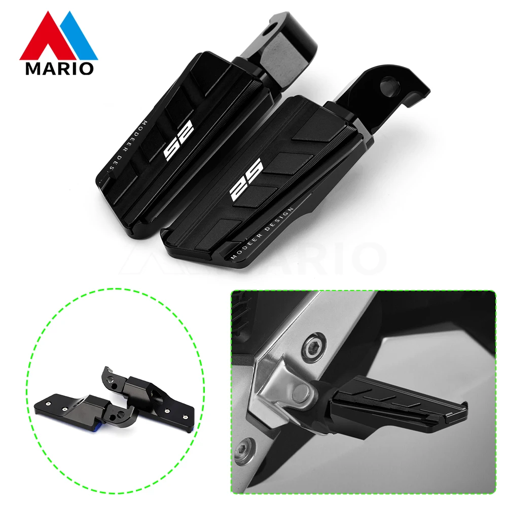 

Motorcycle Accessories CNC Aluminum Rear Footrest Foot Pegs Foot Rest Pedals For MT-10 2016-2023 MT-25 2015-2023 MT 10 MT 25
