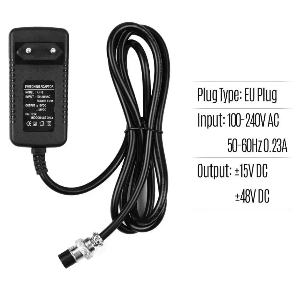 แหล่งจ่ายไฟสําหรับคอนโซลผสมคอนโซล AC Adapter 15V 230mA Universal 4-Pin รอบสําหรับ 16 ช่อง 100-240V