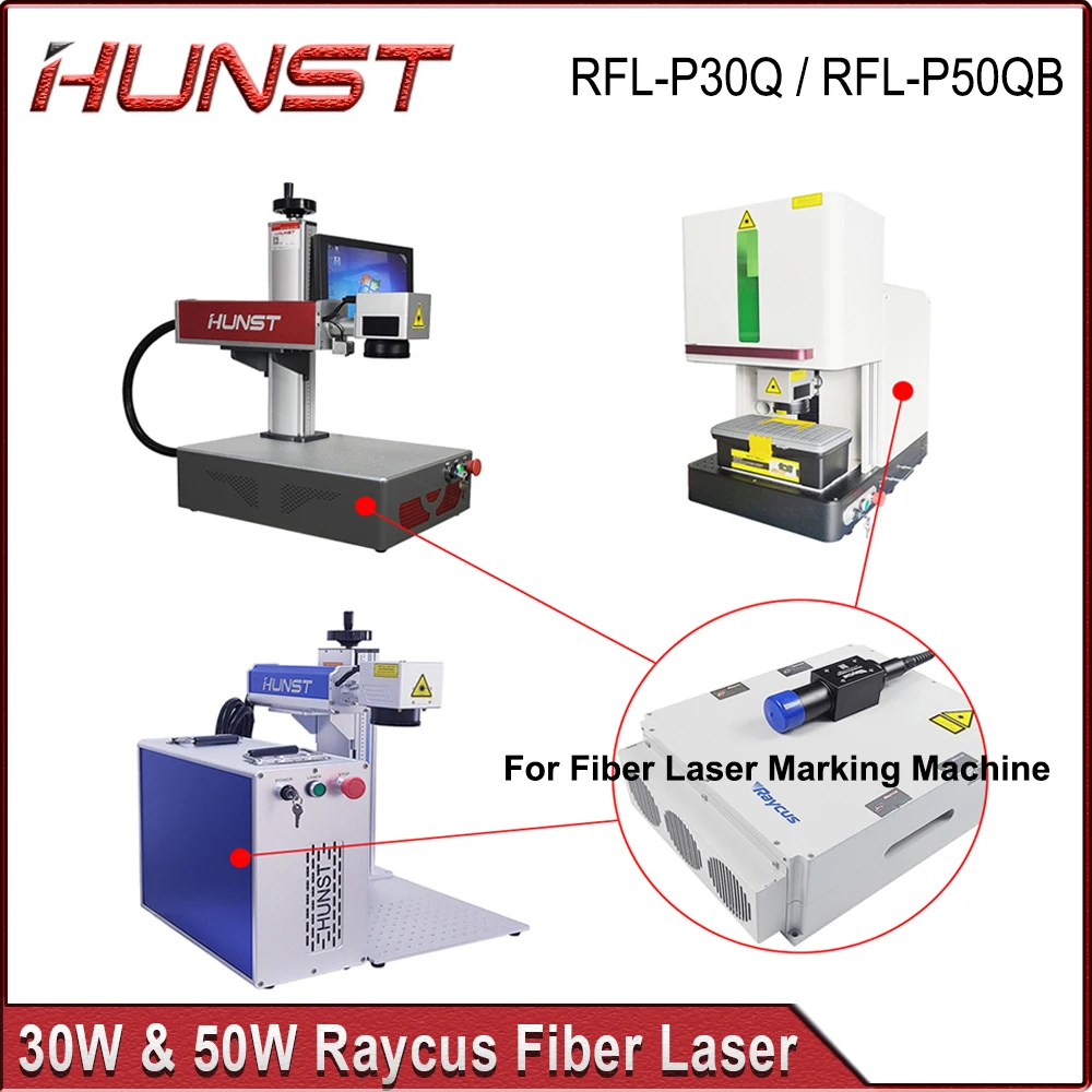 Hunst Raycus 30W 50W Q-switched Pulse Fiber Laser Source Output Protective Connector For YAG Laser Machine RFL-P30Q/P50QB