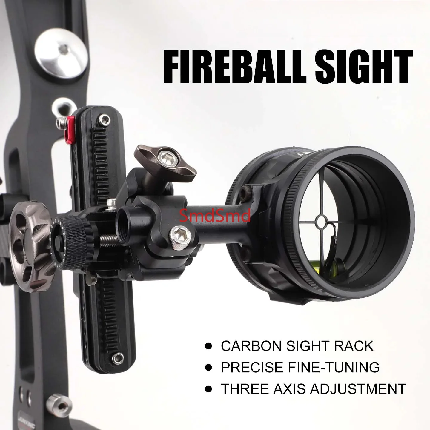 Compound Bow Sight Single Pin Aluminum Alloy Long Rod Adjustable Sight Aiming Archery Shooting Accessories