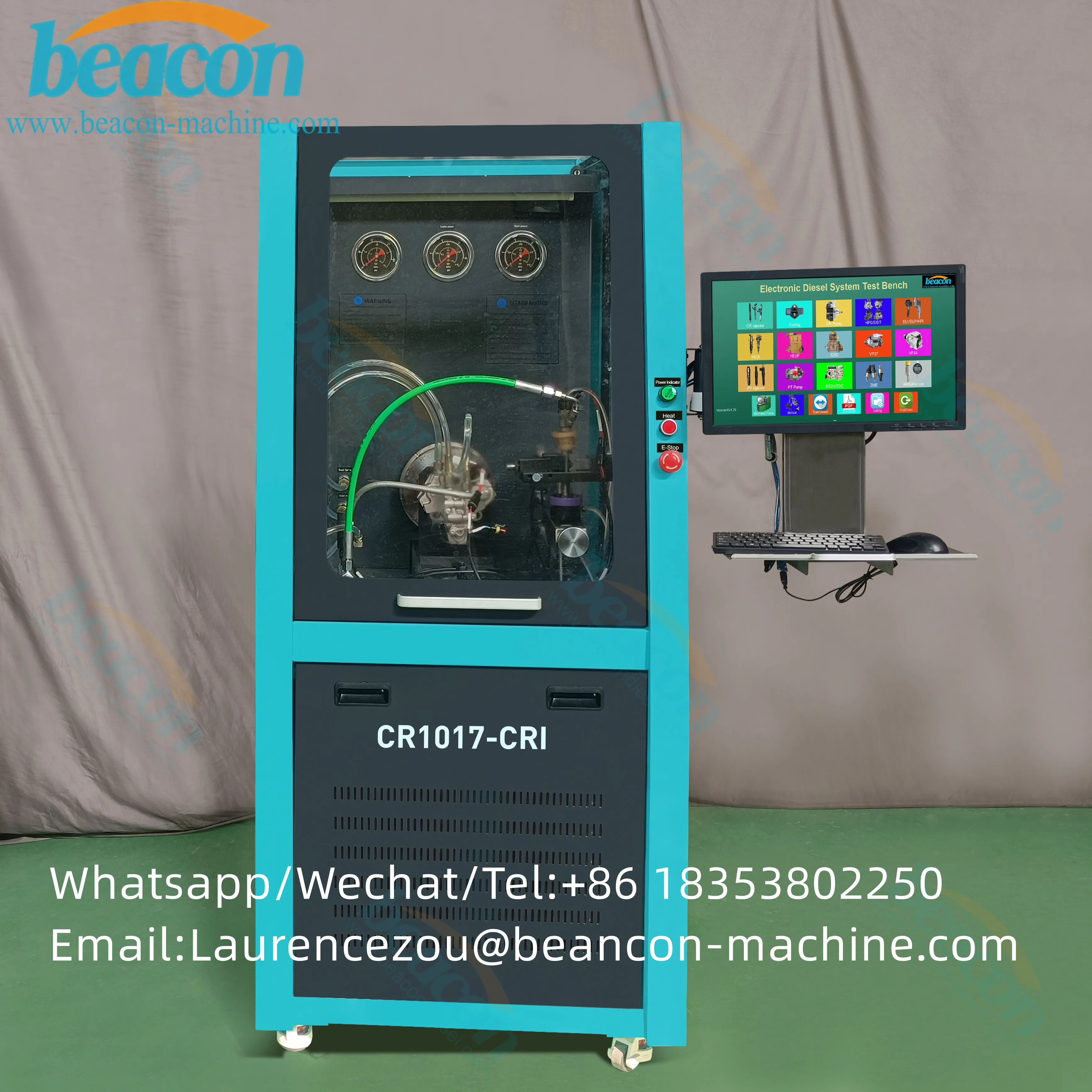 Promotion Beacon Newest CR1017 CRI CRP EUI EUP HEUI PT Injector Tester Bench Common Rail Diesel Pump Testing Calibration Machine