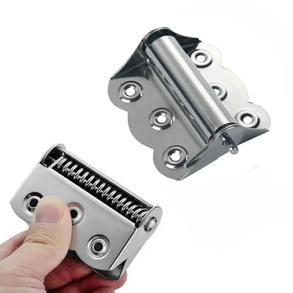 Rustproof Spring Cabinet Door Window Hinge Home Hardware2Pcs Stainless Steel Butterfly Hinge Automatic Closing Flush Hinges