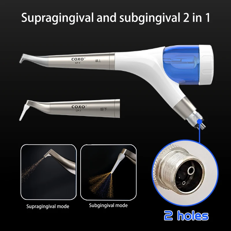 COXO CP-1 Air Flow Prophy Jet Dental Air Polijstmachine Tanden Whitening Tool 2 Gaten 4 Gaten Tandheelkunde Tanden Polijsten Hoge Efficiëntie