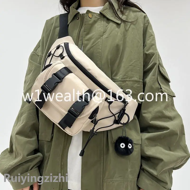 fanny pack oblique span bag men's trendy brand small Korean casual girls oblique span chest bag shoulder bag