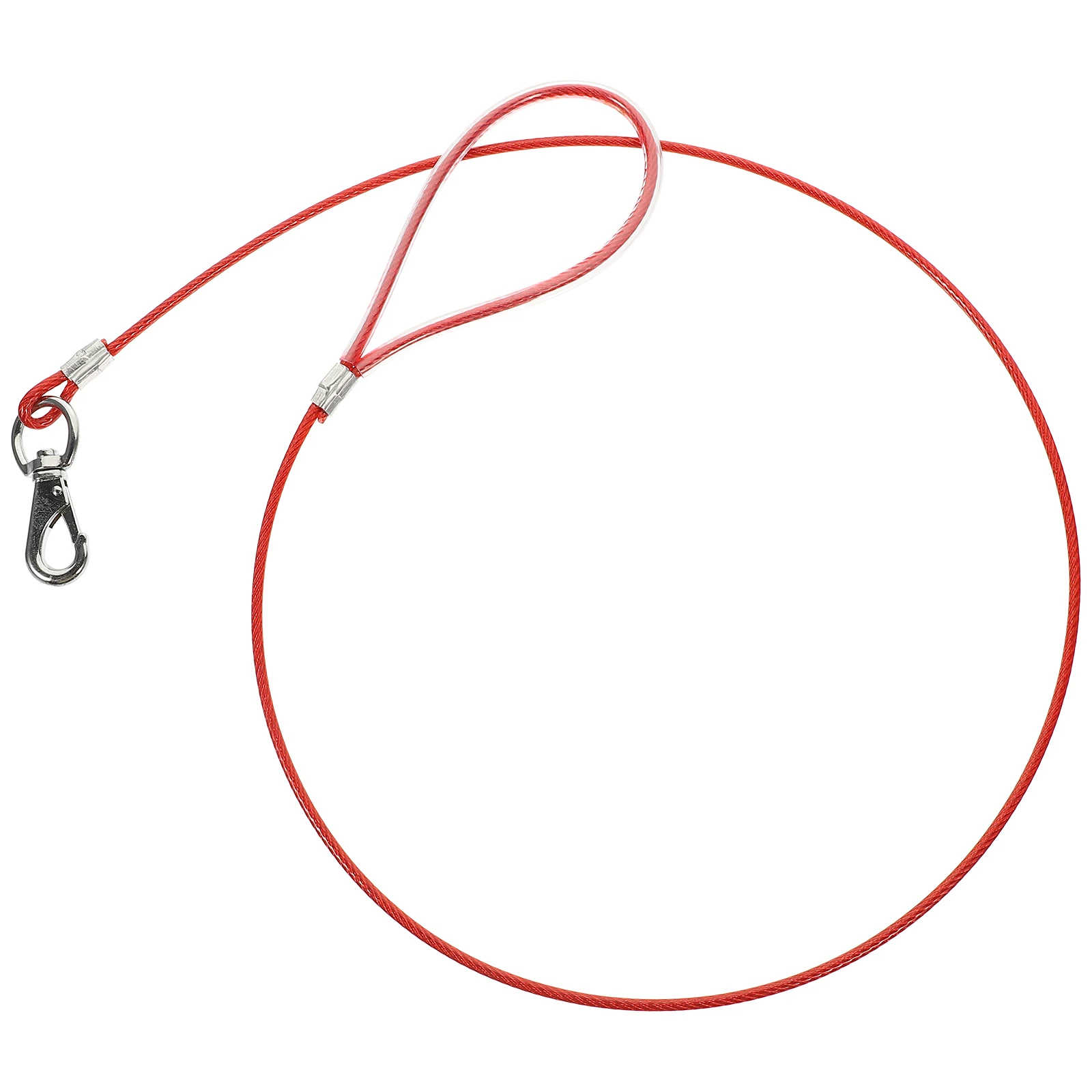 

Anti-bite Dog Leash 0.4x120cm Red Chew Proof Metal Leash for Small Medium Dogs Wear Resistant Steel Wire Pet Safety Traction