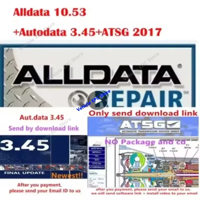 Best 2026 ! New Alldata Repair Software 10.53 All Data Automotive Tech Latest Offline Software Autodata 3.45 ATSG 2017 Send Link