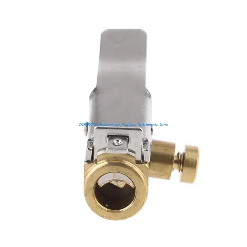 367D Brass Tire Inflator Lock on Air Chuck Air Compressor Pump Fine Thread Deflation Portable Tire Inflator Tire Chuck Hose