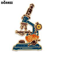 DCARZZ Science and Medical Microscope Brooch Colorful Enamel Lab Pin Jewelry for Scientists Laboratory Enthusiasts Badge Gifts
