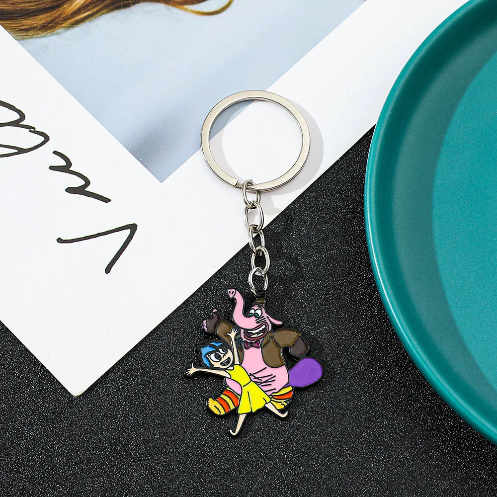 Disney Cartoon Inside Out Keychain Fashion Creative Quirky Charm Keychain Suitable for Bag Pendant