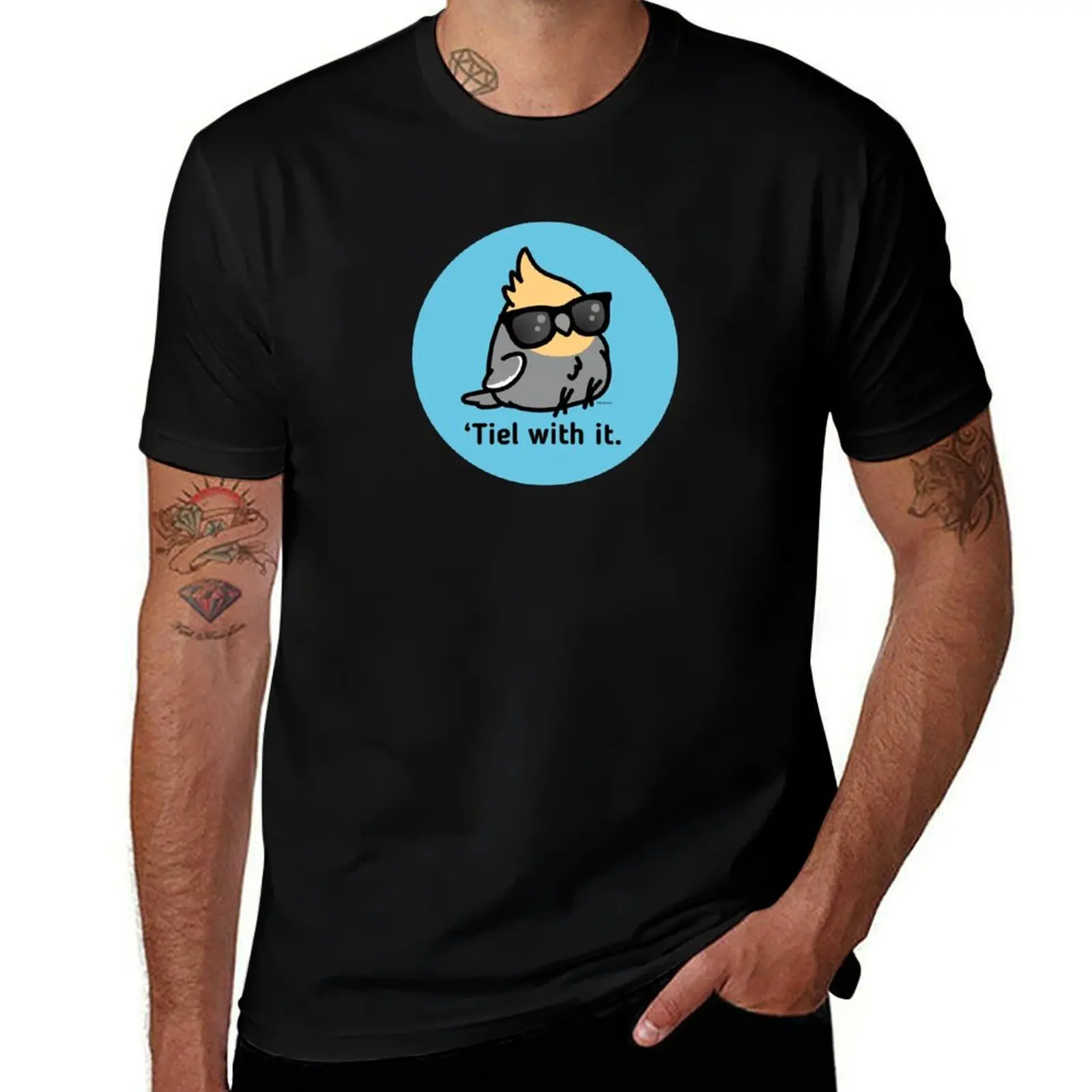 

Tiel with it - Grey Cockatiel T-Shirt graphic t shirts sublime Clothing men t shirt