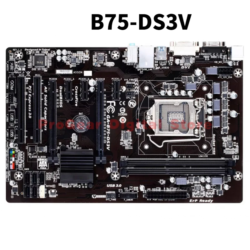 

Used for Gigabyte B75-DS3V LGA1155 B75 ATX DDR3 Motherboard Onboard Graphics Solid Capacitors