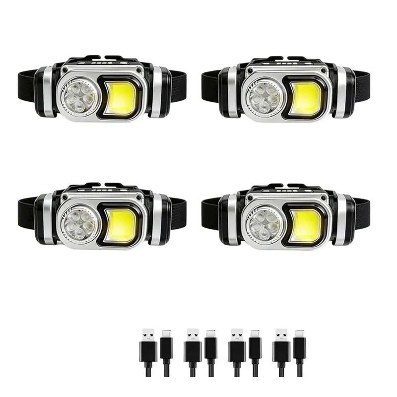 torcia-frontale-a-led-ricaricabile-confezione-da-4-con-sensore-di-movimento-luce-a-led-da-testa-per-lavoro-corsa-escursionismo-campeggio-[toolmr-a8