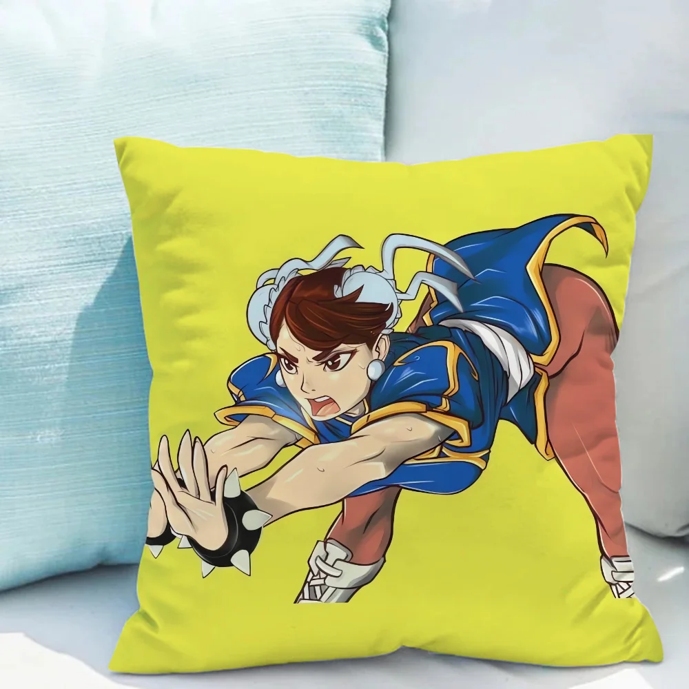 Chun-li Cushion Cover 40x40cm Decorative Pillowcases Bed Cushions for Decorative Sofa Pillowcase 50x50 Couch Pillows Short Plush