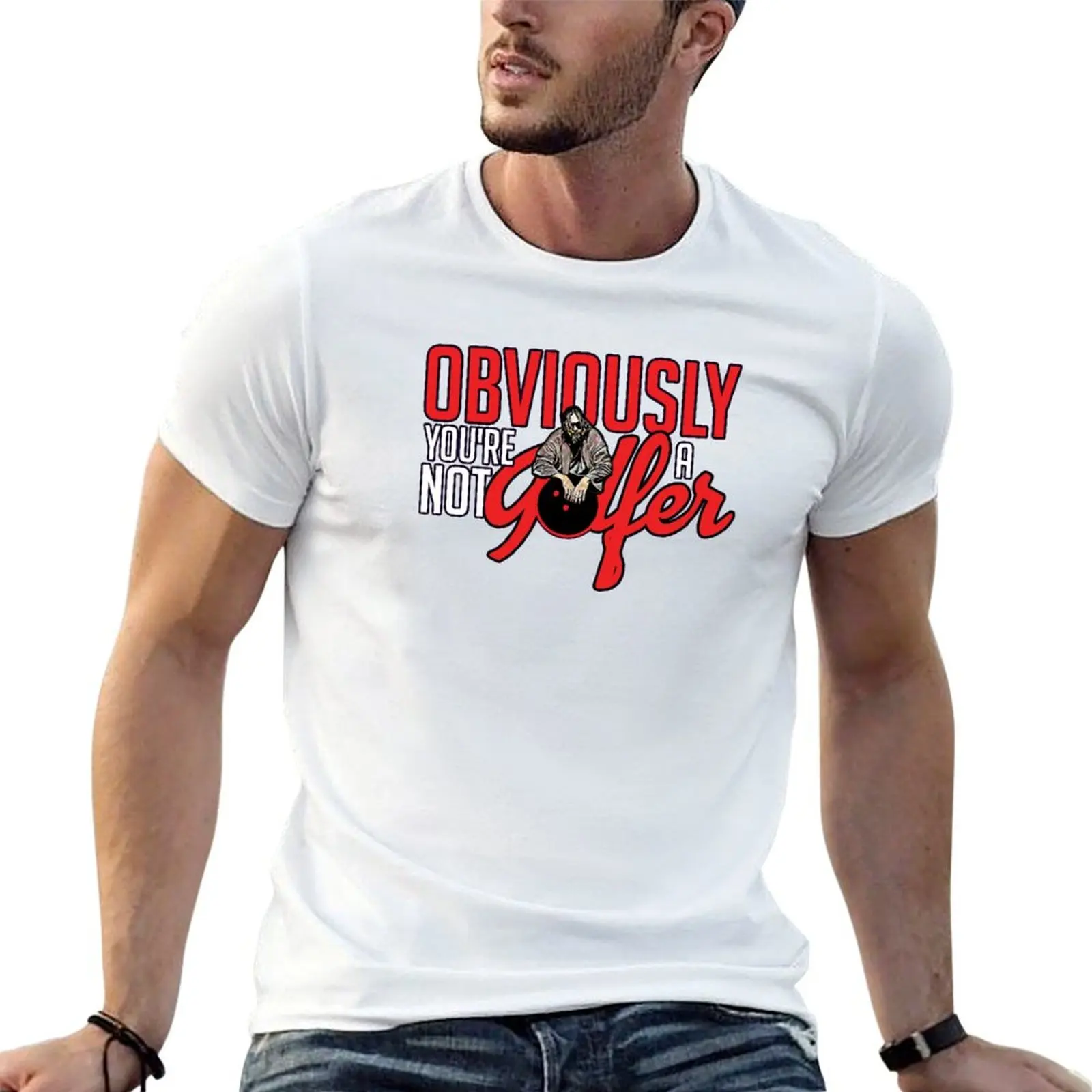 The Big Lebowski Golfer Shirt T-Shirt Large Size Casual Short Sleeve Top