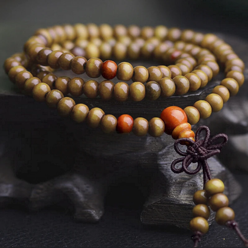 Sandalwood Tibetan Buddhism Mala Sandal Prayer Beads 108 Beads Bracelet Necklace