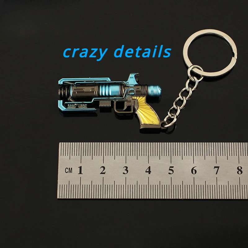 Apex Legends Keychains Wingman Weapon The Death Ray The Sunburst Game Peripheral Mini 5cm Metal Remoto Weapon Model  Gift Toy