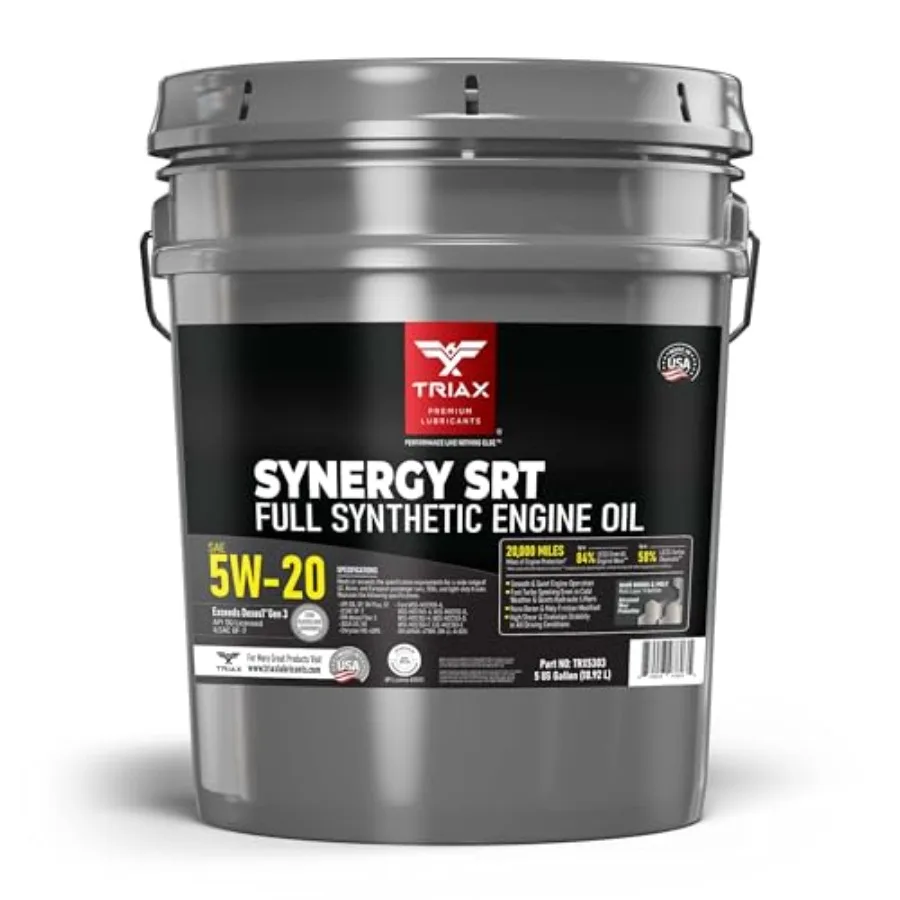 

Synergy SRT 5W-20 Модифицированное моторное масло с полным синтетическим трением для высокопроизводительных транспортных средств API SP, лицензированная 3x защита от износа