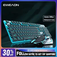 EWEADN X7S Wireless Keyboard Mouse Set RGB Backlight Rechargeable Ergonomic Pc Laptop Accessories Business Office Keyboard