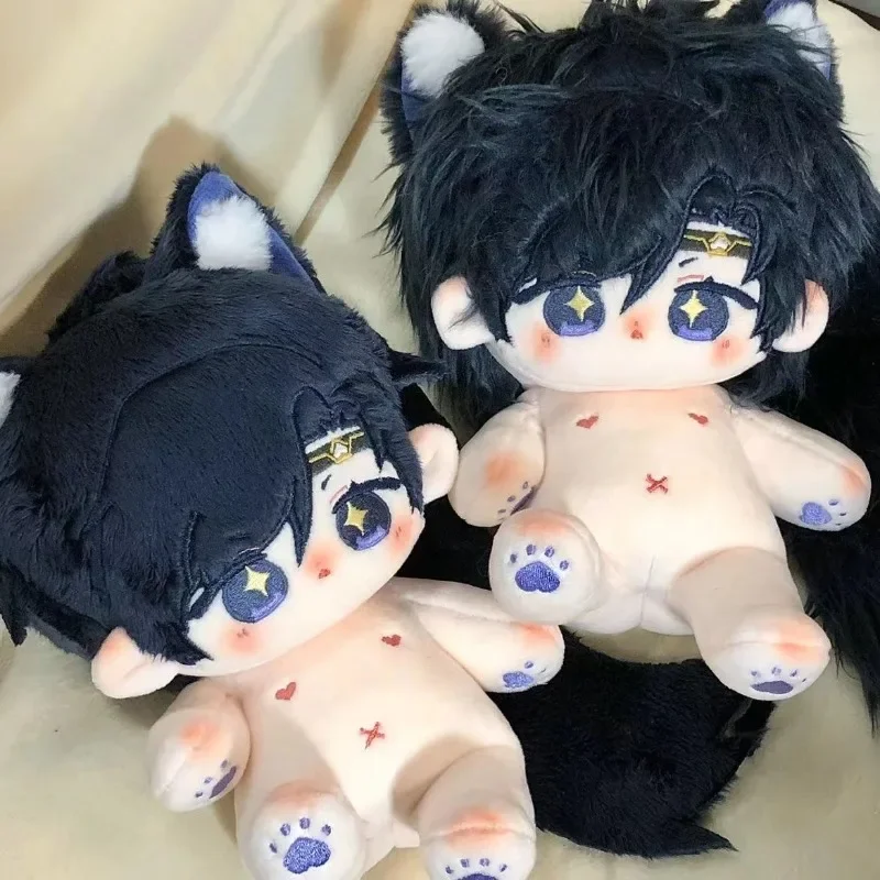 Anime Genshin Impact  Wanderer Balladeer 20cm Nude Body Plush Doll Toys Soft Stuffed Plushie