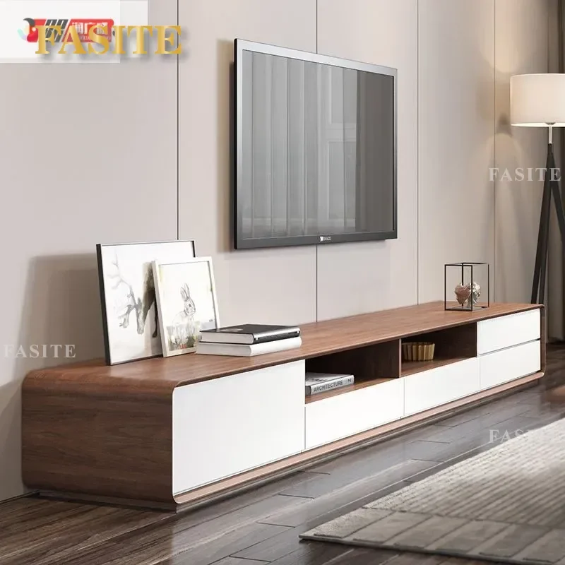 For Living Room Modern Light Luxury Floor to Ceiling TV Cabinet and Coffee Table Combination Simple Integrated Home Furniture