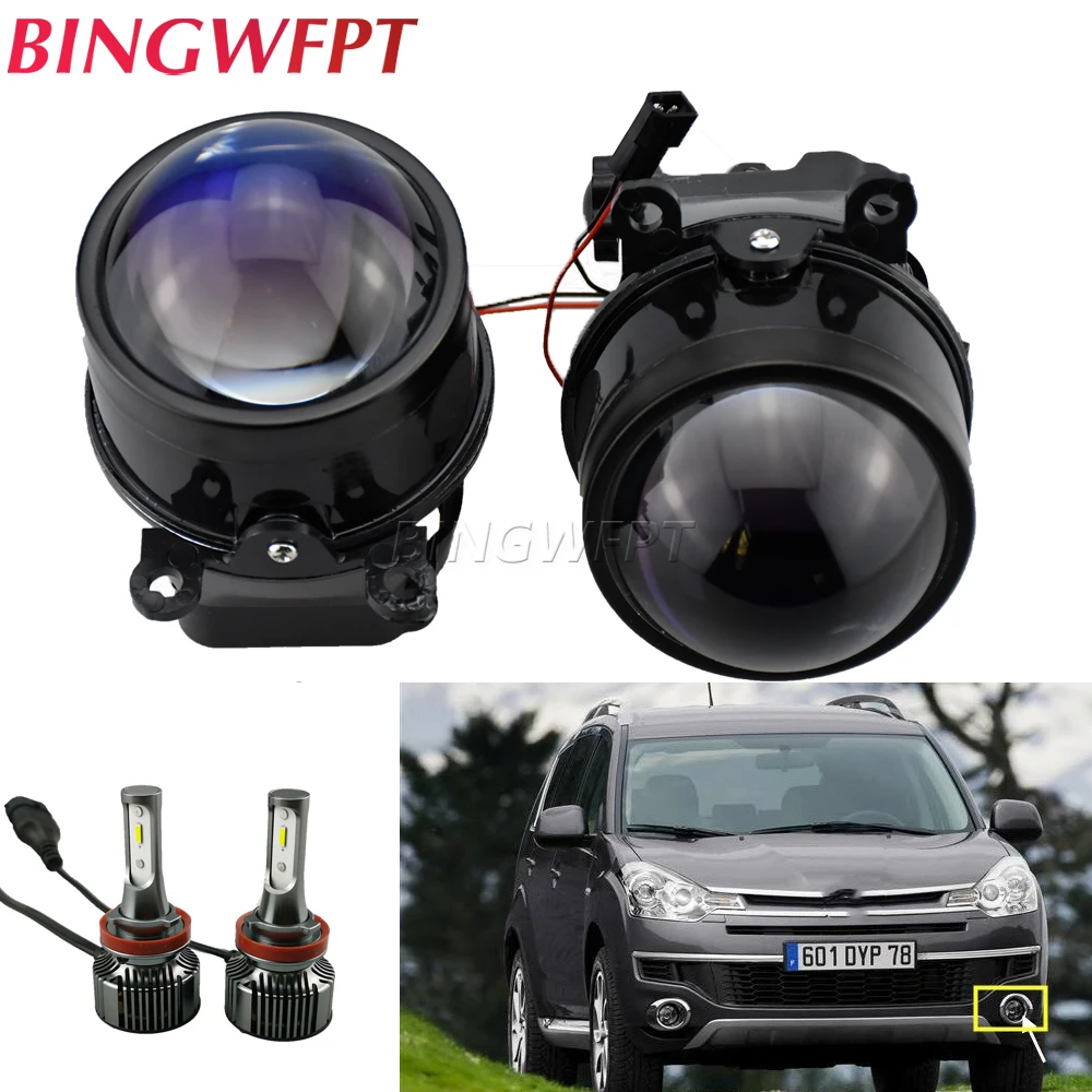 

1pair Fog Lights Bi-xenon LED H11 D2H Projector Lens For C-Crosser (EP_) Closed Off-Road Vehicle 2007-2013 For Berlingo B9 2012-